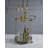 Zekera Champagne Finish Serving Cart(No Include Stool)