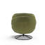 Velvet Swivel With Footstool Accent Chair-1895488094