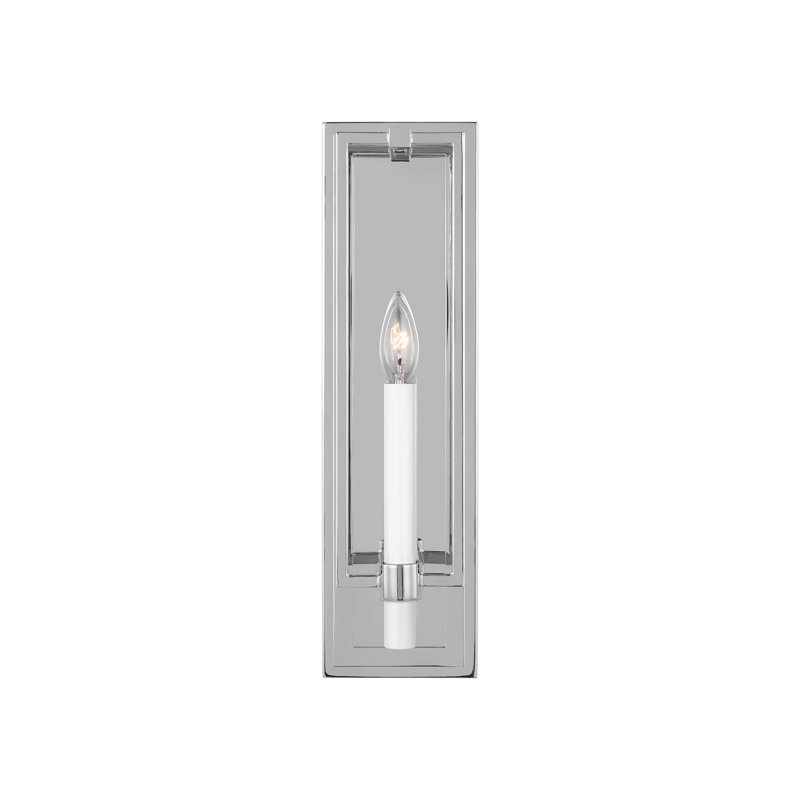 Marston 1 - Light Candle Wall Light, Polished Nickel