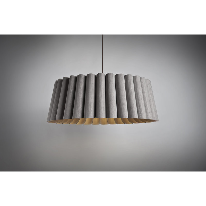 Luminaire suspendu unique à 1 lumière Renata, Chêne gris