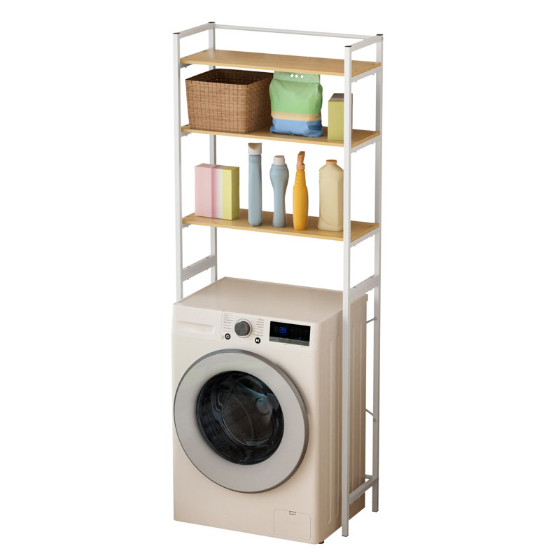 Étagère à linge à 3 niveaux au-dessus de la toilette, laveuse, sécheuse, rangement, porte-vêtements