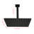 High Rain Shower Head Matte Black - Stainless Steel For Bathroom, Water Saving, Self-cleaning, Compatible With Standard Arms Bathroom Steel, , Self-cleaning Nozzle, Arm Connects Easily-118752355