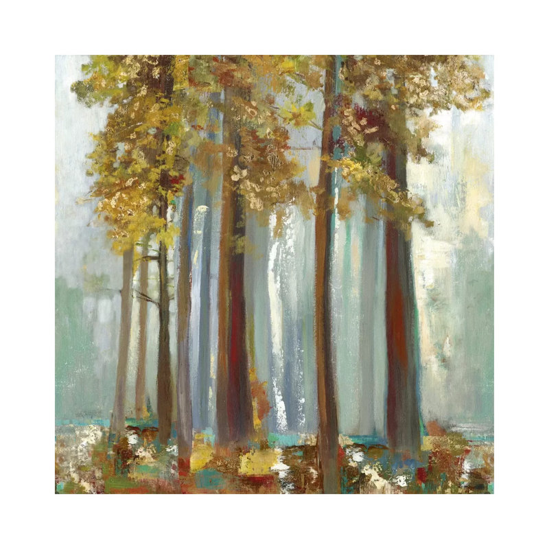 Upon The Leaves II, Square by Allison Pearce - Wrapped Canvas Painting, 66.04cm H x 66.04cm W x 1.91cm D