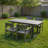 5-Piece HDPE Outdoor Dining Set For 4 – Weather-Resistant Patio Table With Umbrella Hole And 4  Armrest Chairs, Durable Garden Furniture For Backyard, Lawn, Deck, Or Poolside-1387743340-1387743328
