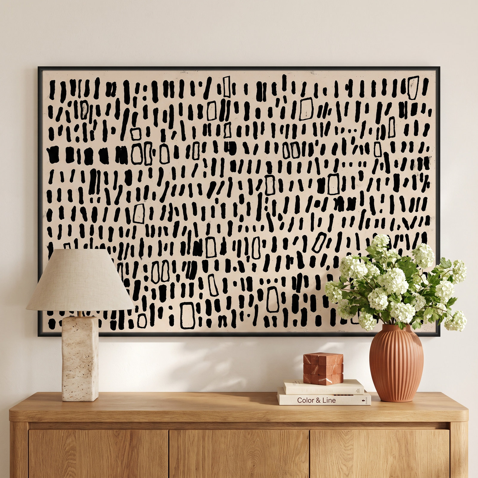 Timber "Tribal Code" Print by Filippo Ioco, 41.5" H x 61.5" W, Black