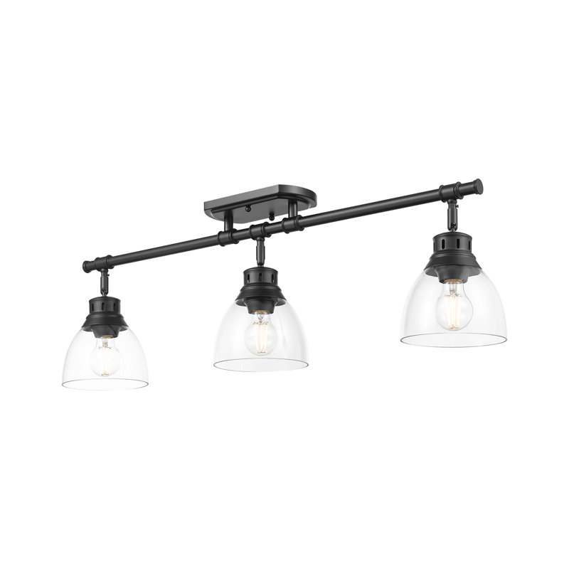 Plafonnier semi-encastré 3 lumières Iftimie, Noir mat