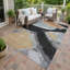 Tapis abstrait lavable à la machine intérieur / extérieur ACN2571-709900230-709900238