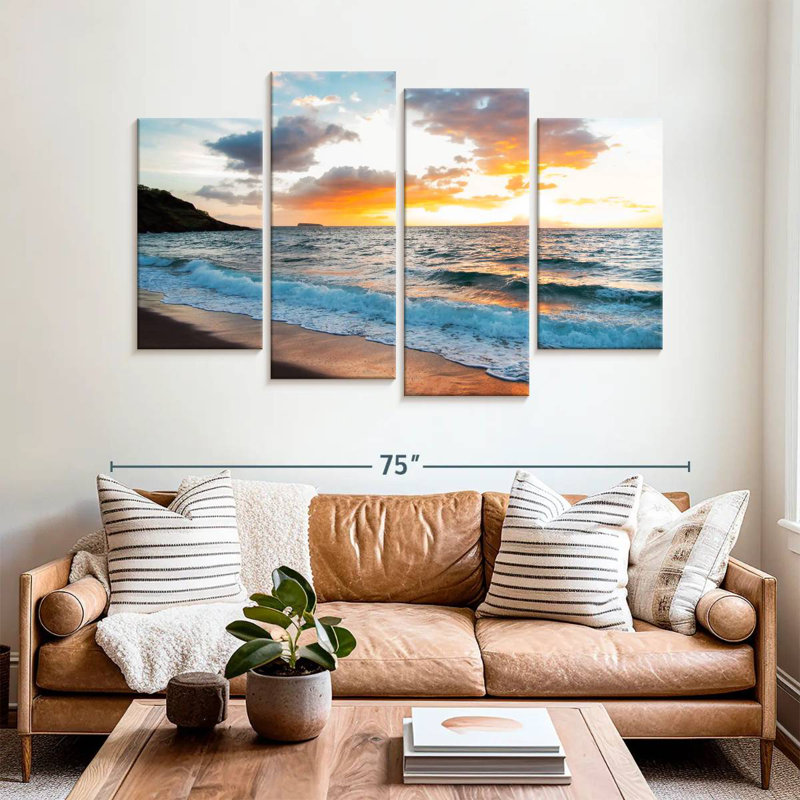 Gillard Maui Gillard coucher de soleil, H 42 po x l 68 po