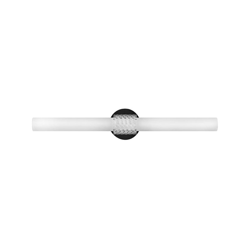 Barre d'éclairage de salle de bain à 1 lumière DEL à intensité variable Vivi, Noir