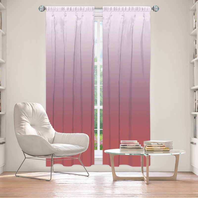 Vandela Room Darkening Curtain Pair, 20" W x 61" L, Dusty/Cedar/Gray