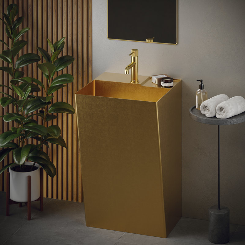 Tryst Single-handle Bathroom Faucet with Drain Assembly, Brushed Gold