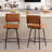 Lavante Swivel Upholstered Counter Stool with Metal Frame-446153768