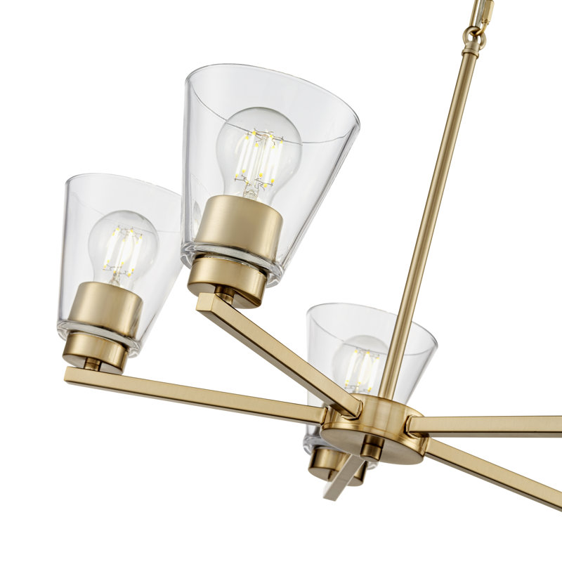 Strayhan 24" 5-Light Chandelier - Modern Gold, Brushed Gold