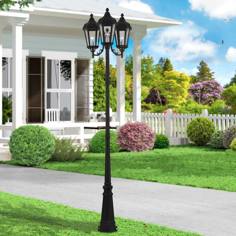 Anguel Lamp Post (Full), Textured Black