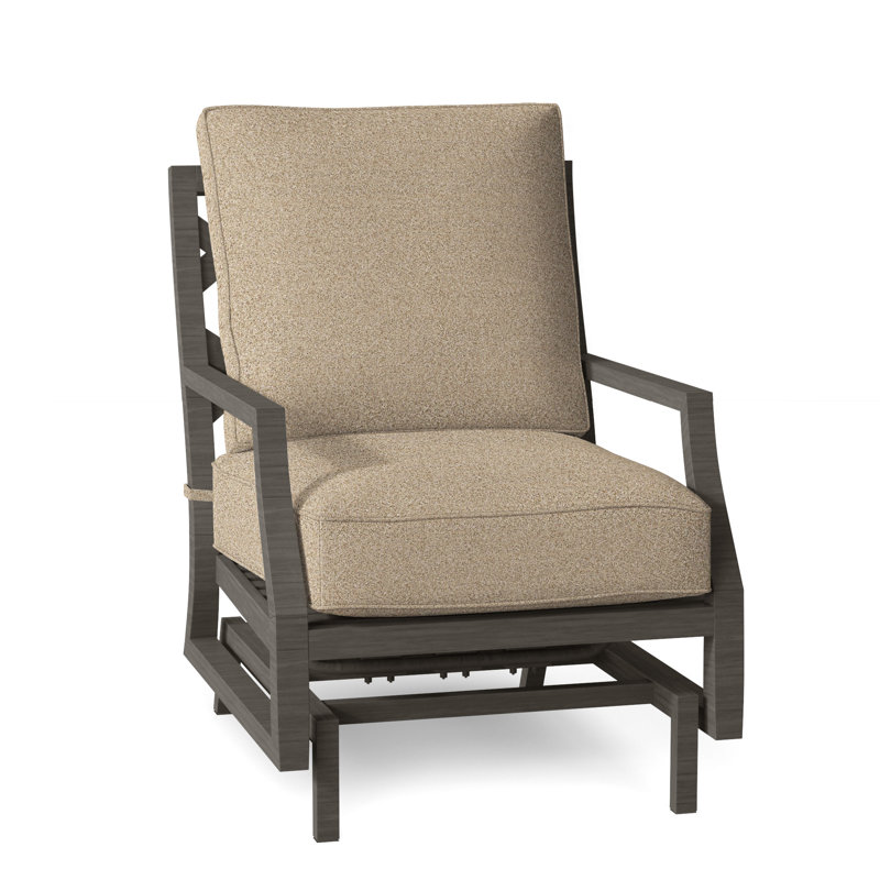 Lattice Arm Chair with Cushions, Welt, Linen Snow