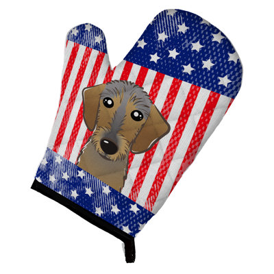 Caroline's Treasures American Flag Polyester Oven Mitt
