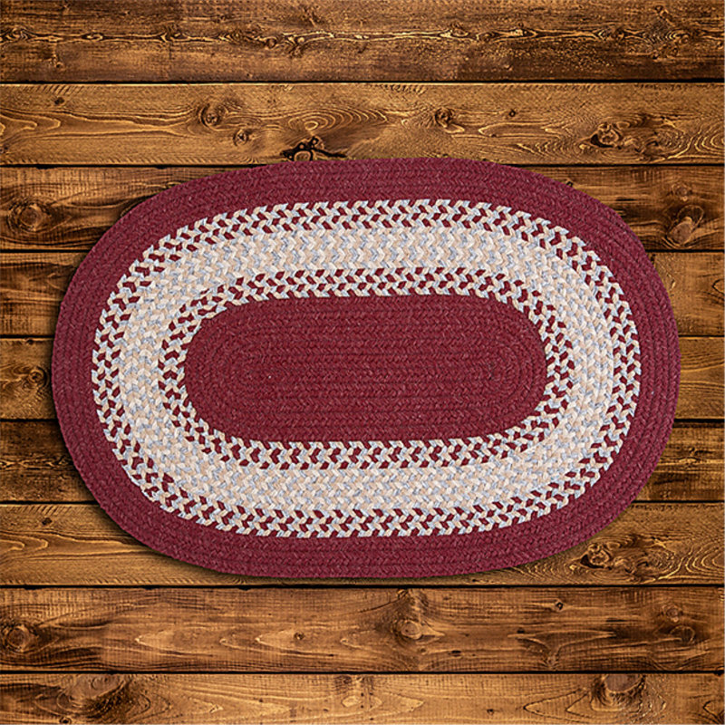 Tapis décoratif à baies tressées serpour, Ovale 3 pi x 5 pi