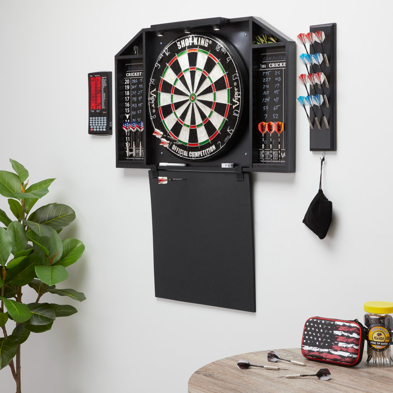 Viper Black Dartboard Backboard with Cricket Scoreboards