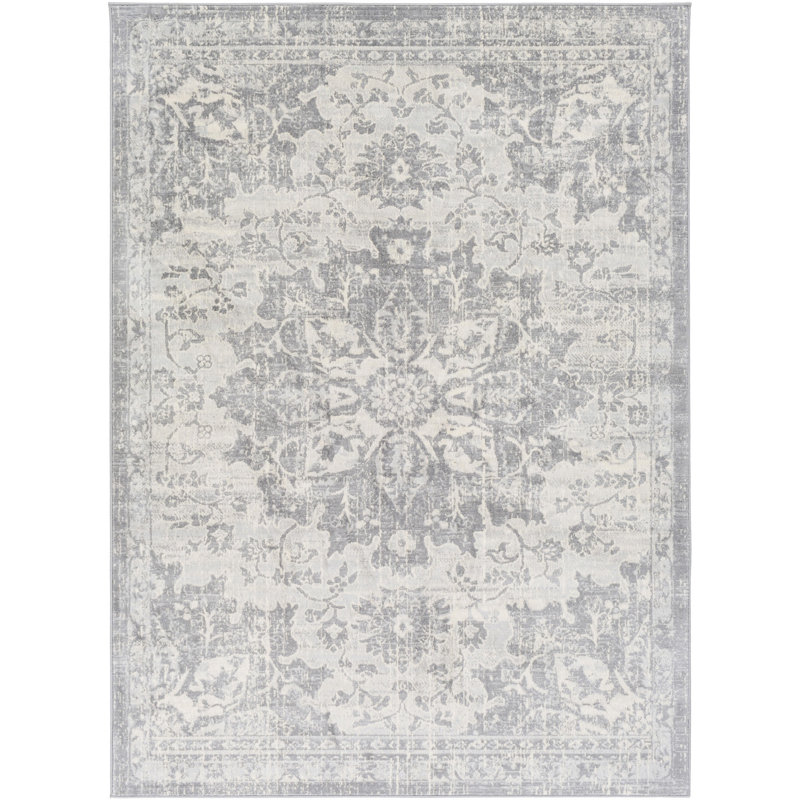Grey/Ivory Area Rug, Rectangle 200 x 289 cm
