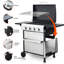 Barbecue d'extérieur au gaz propane 4, puissance 49200Btu, grilles de cuisson en émail, table d'appoint pliable, barbecue suspendu, pour aire de camping