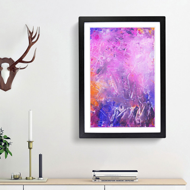 Moving Paint in Abstract - Framed Print, Black Framed, 65cm H x 48cm W x 2cm D