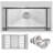 Drop-In Brushed Stainless Steel Single Bowl 1-Hole Kitchen Sink-25196407