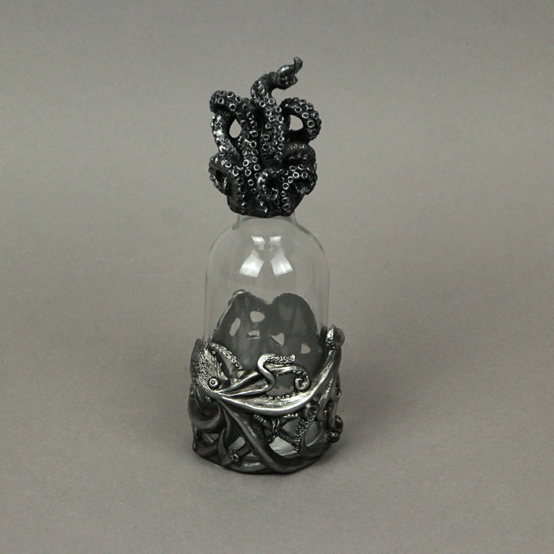 Bouteille de parfum Octopus avec capuchon tentacule