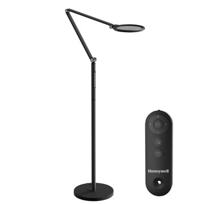 Honeywell Led Floor Lamp With Remote & Touch Control, Dimmable Standing Lamp With 5 Color Temperatures & 5 Brightness Levels, Eye-caring Tall Lamp