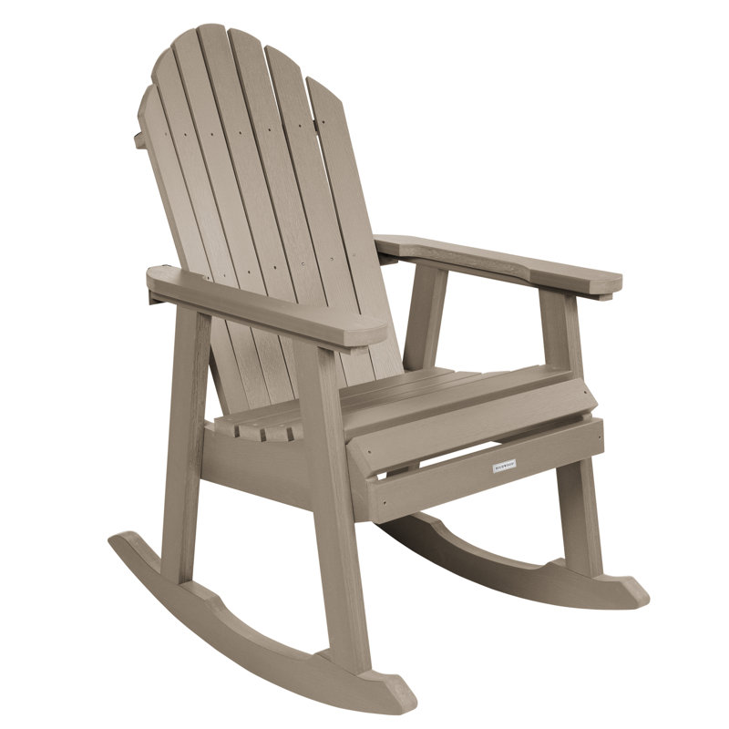 Hamilton Recycled Plastic Adirondack Rocking Chair, Brown