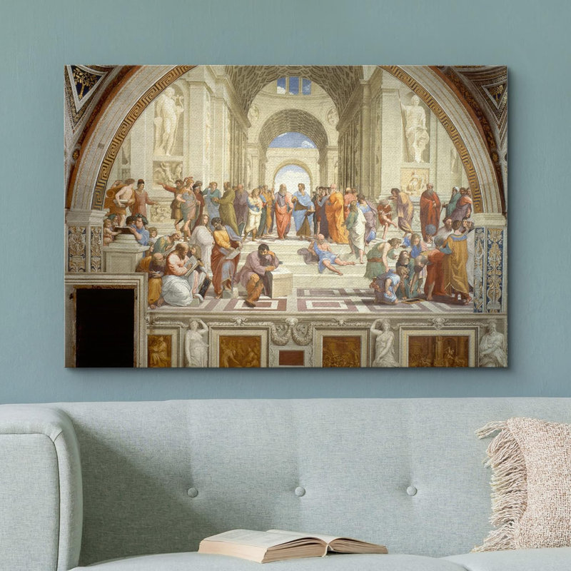 «Raphael, l'école d'Athènes sur toile» par Raphael