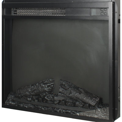Insertion de foyer électrique ultra mince de 23 pouces, flamme réaliste, télécommande, minuterie, surchauffe, chaleur de 1400 W, 5000 / H, 11 réglages de température, 4 réglages de luminosité, pour bûches de 2000 à 2020