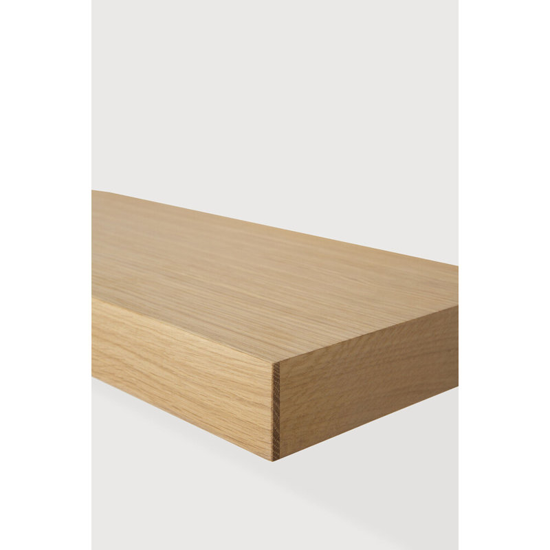 Wall Oak Solid Wood Floating Shelf, 2" H x 27.6" W x 8.7" D, Natural Oak