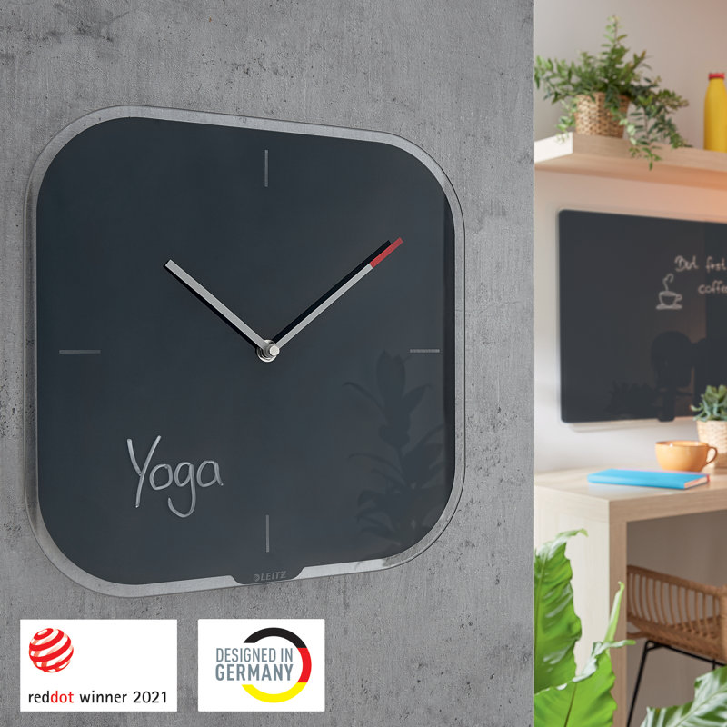 Cosy Glass Wall Clock, Grey