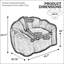 Pouf de compression de type lotus avec anneau de traction-525475666