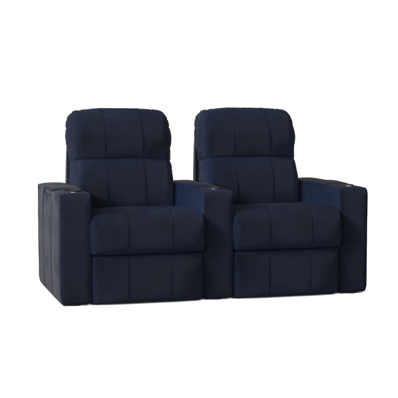 Causeuse de cinéma maison (rangée de 2), Océan Smartsuede, Électrique