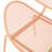 Curvaceous Shell Chairs (2), 34.35"H, Orange, Powder-Coated Iron Retro Look Chair , 24.9"D X , Orange