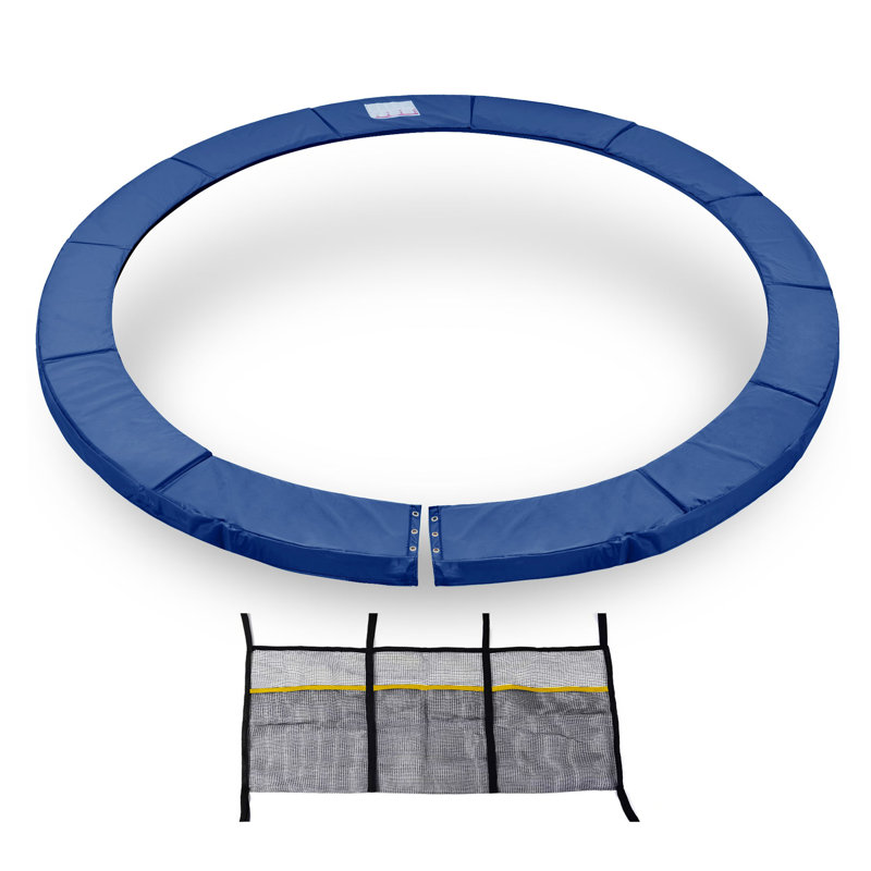 Coussin de trampoline avec ouverture, mousse épaisse de 0,8 po, housse de rechange pour ressort de sécurité, sac de rangement supplémentaire