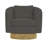 Camino 32'' Wide Genuine Leather Top Grain Leather Swivel Barrel Chair-61492612-61492608
