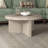 32" Wide Round Coffee Table with Fluted Base — Alder White Scandinavian MDF Center Table for Living Room | Holm-261653709-261653704