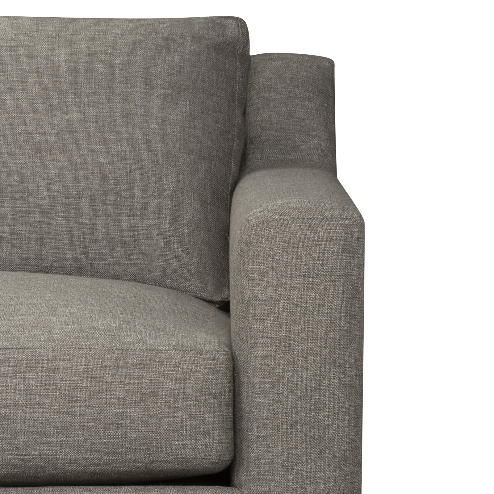  Rhodes 2 - Piece Upholstered Chaise Sectional, Left Hand Facing, Drusky Charcoal Sustain® Basketweave