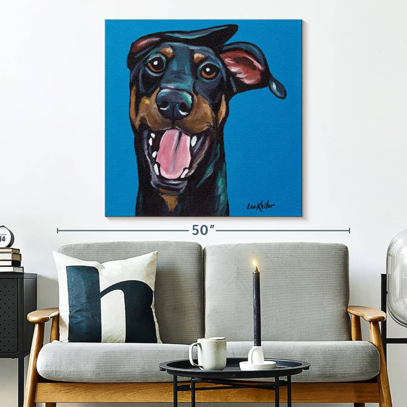Crowle Doberman, 33" H x 33" W