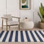 Banks Stripe Navy Handwoven Indoor/Outdoor Rug-1600405809