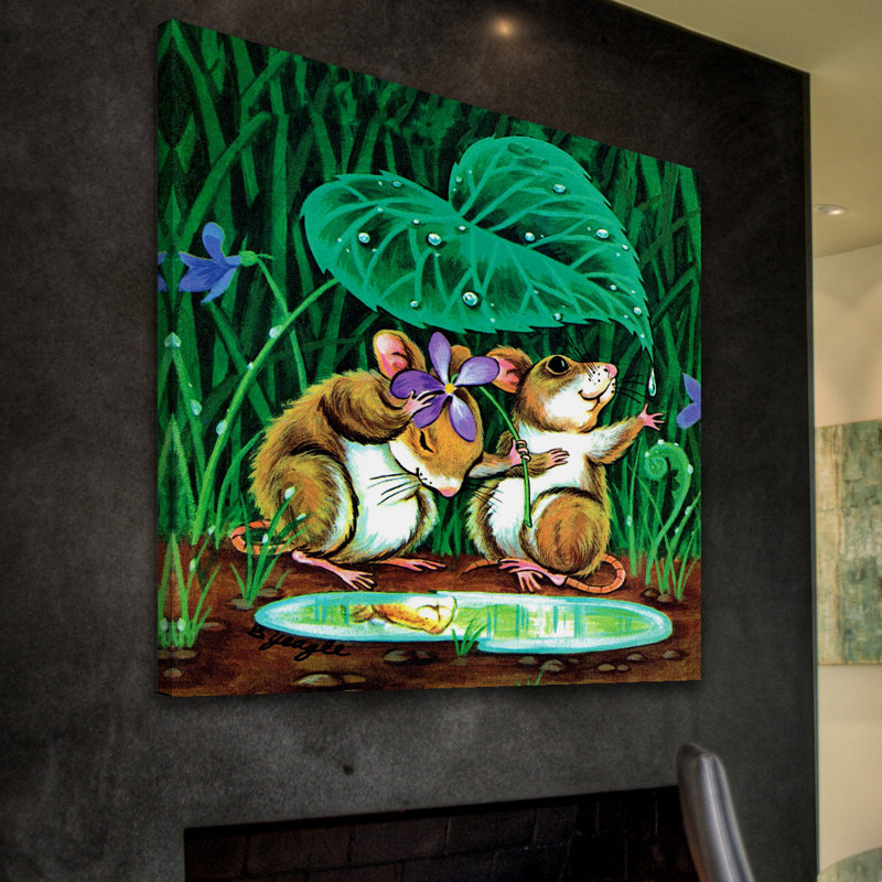 Sweet Mouses - Graphic Art on Canvas, 102cm H x 102cm W x 4cm D