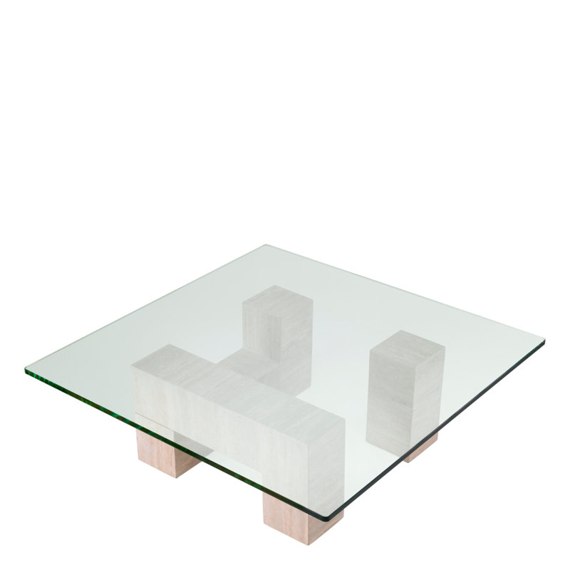 Coffee Table Ikal Travertine - Glass