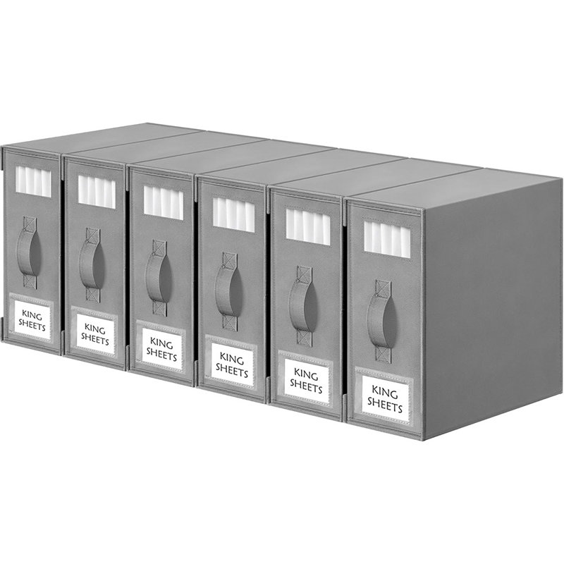 Boîte pliable pour organisateur de draps et de placards pour draps, housses de couette et couvertures