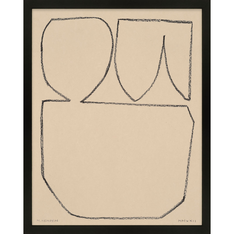 Outlines 7 Print by Michael Kempen, 20" H x 16" W x 1.25" D, Black