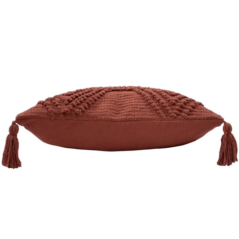 Halmo Square Cushion, Brick, Polyester