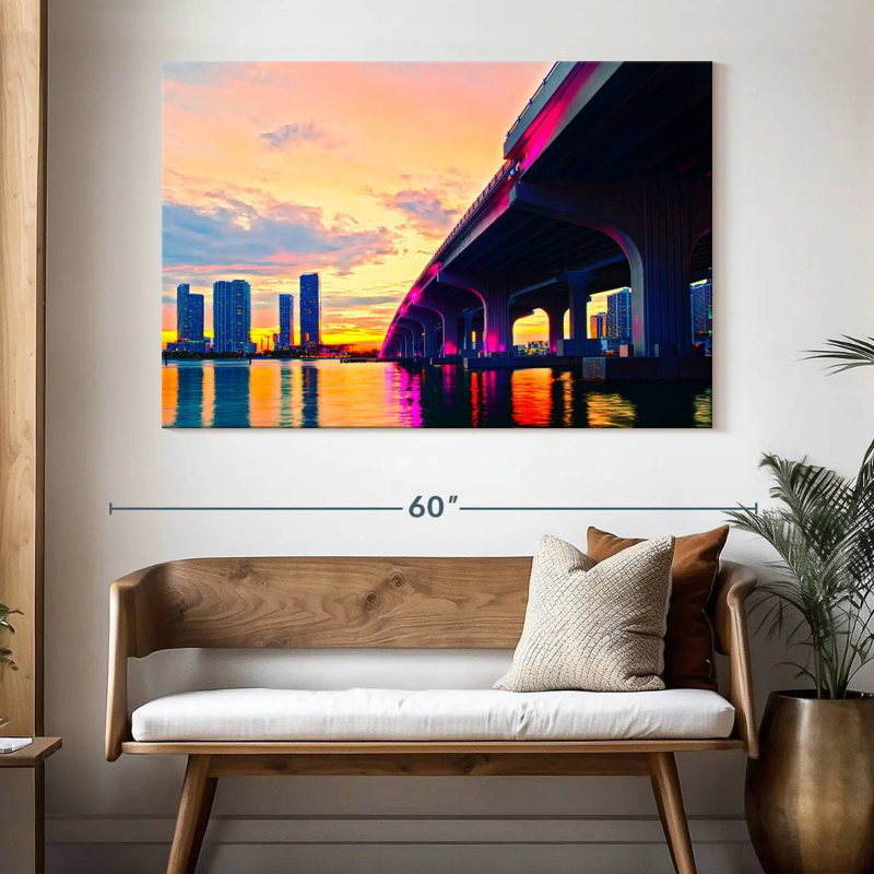 Lilie Miami Bridge, H 34 po x l 51 po