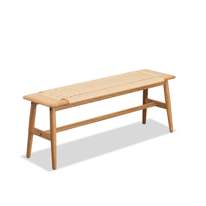 Banc de salle à manger en bois massif avec assise en chêne naturel intemporel