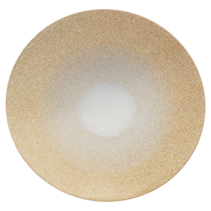 Glass Decorative Plate 1, 0.4cm H x 20cm W x 20cm D, Gold